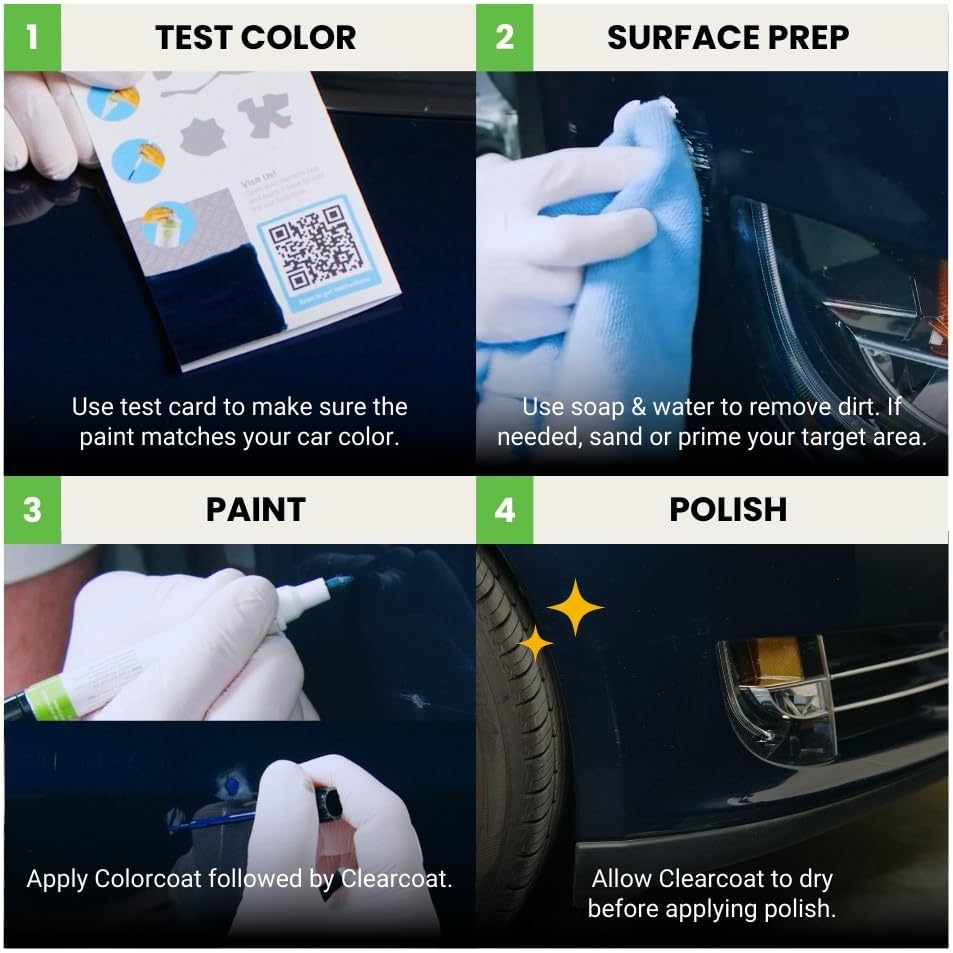 TouchUpDirect 1C8 Luner Mist Silver Metallic for Toyota Exact Match Touch Up Paint Combo - Platinum Package