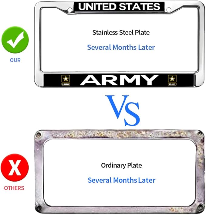 United States Army License Plate Frame for Car Lovers US Veteran Superhero License Plate Frame Custom