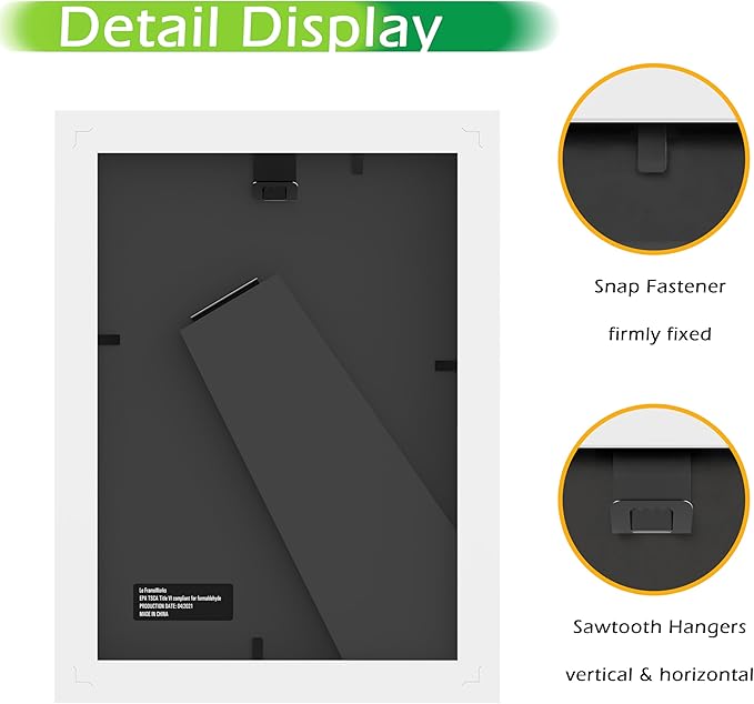 FrameWorks 2-Pack, 5x7 Matted to 4x6 Picture Frame, White ??Classic Wooden Photo Frame with Tempered Glass, Modern Matte Finish for Prints, Posters, Certificates & Wall Decor ??Gallery-Ready