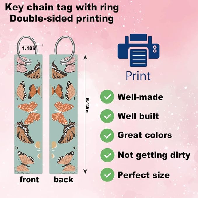 2pcs Brown Butterflies License Plate Frame for Women, Butterfly car Decorative tag Frames Girly,Inspirational Butterfly License Plate Cover Holder for Vehicle with Double Sided car Keychain tag