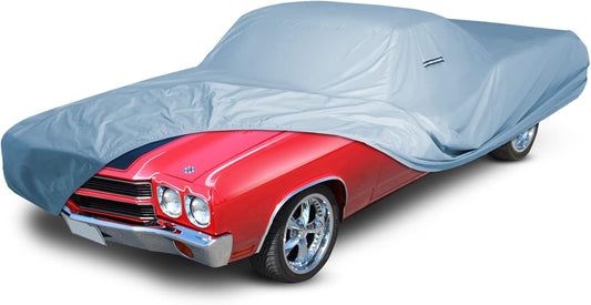 iCarCover Custom Car Cover for 1968-1972 Chevy El Camino, Waterproof All Weather Rain Snow UV Sun Protector Full Exterior Weatherproof Indoor Outdoor Car Cover with Strap