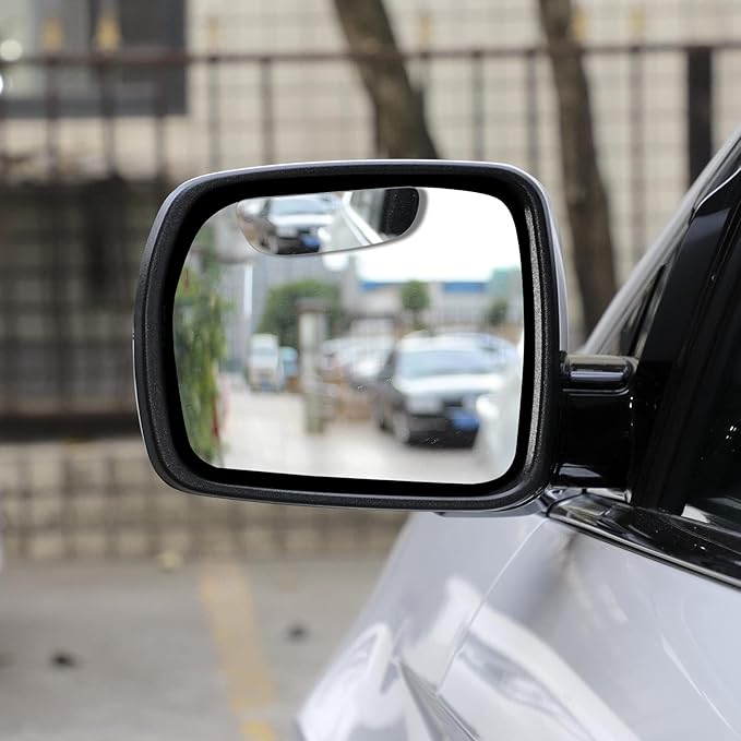 2 pcs Blind Spot Mirrors, HD Glass Convex 360° Wide Angle Side Rear View Mirror with ABS Housing for Cars SUV and Trucks