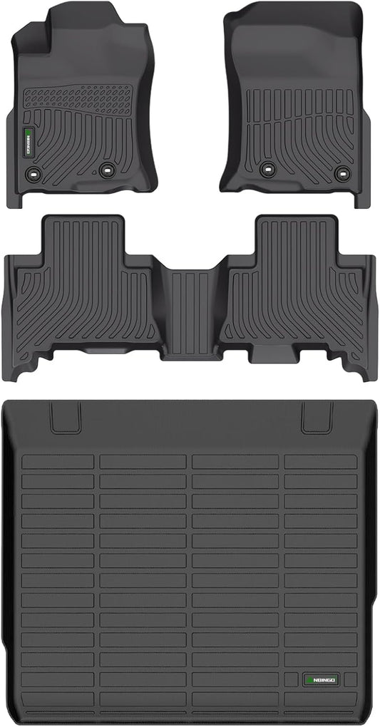 ANBINGO®Floor Mats Fit for Toyota 4Runner (5 Seats) 2013-2024 & Cargo Liner All Weather Mats for Toyota 4Runner TPE Car Mat Rugs for 4Runner Rubber Trunk Carpet for 2022 2023 4Runner Accessories