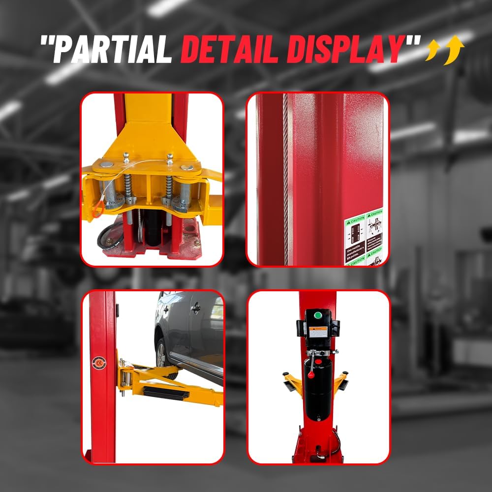 11000lbs Lifting Capacity 2 Post Lift Automotive Car Lift Professional Clearfloor Car Lift for Home Garage and Shop M110-N