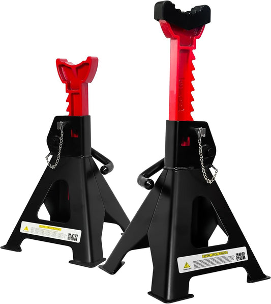 Jack Stands 3 Ton (6,600 LBs) with Double Pin Locking, Car Jack Stand 11.22"-16.54" Adjustable with Rubber Pads, Jack Stands for Trucks,Home,Garage, SUV, Pickup,Car,UTV/ATV,1 Pair