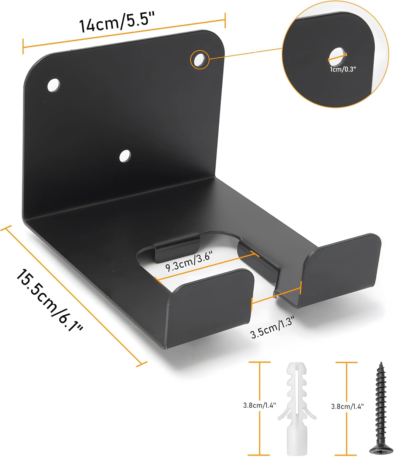 Weedeater Hanger, 1 Pack Weed Eater Hanger for Garage Wall-mounted Organizer Trimmer Rack Storage for Grass Trimmer, Hedge Trimmer, Garage Wall, Garden Tools, Black