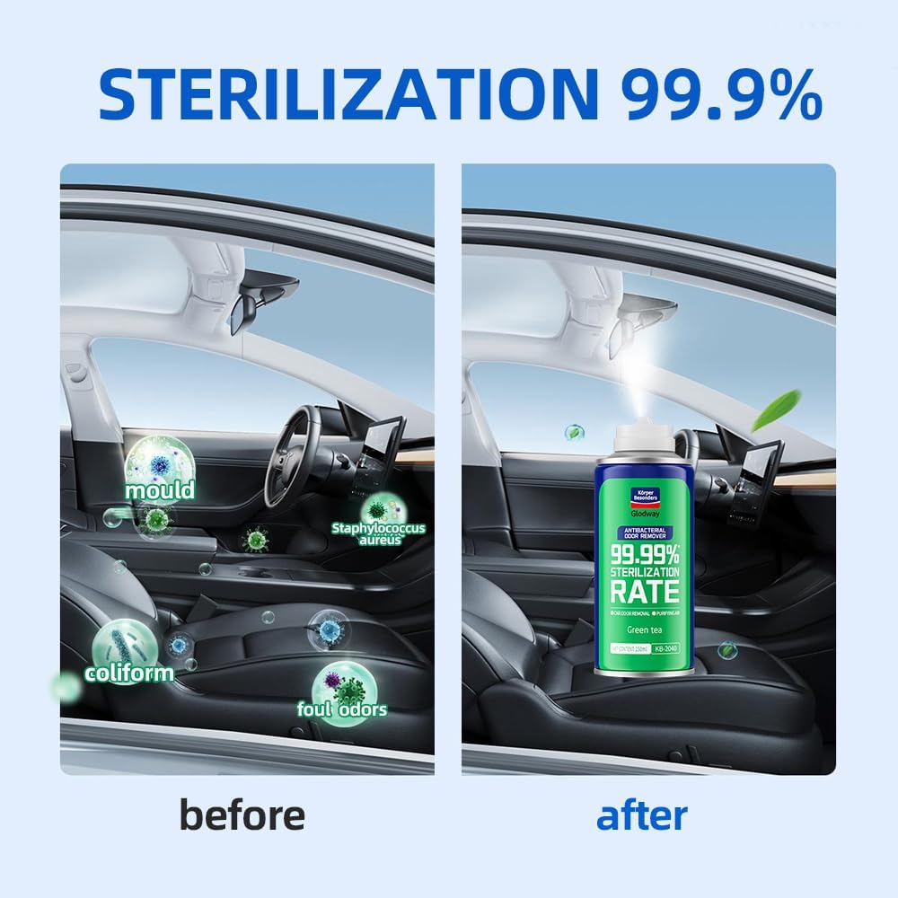 Glodway Whole Car Air Refresher,Odor Eliminator Remover Spray For Car,Three Kinds Scents Freshener With Odour Eliminator Technology,Long-Lasting Scent,6 Ounce(Pack of 3)