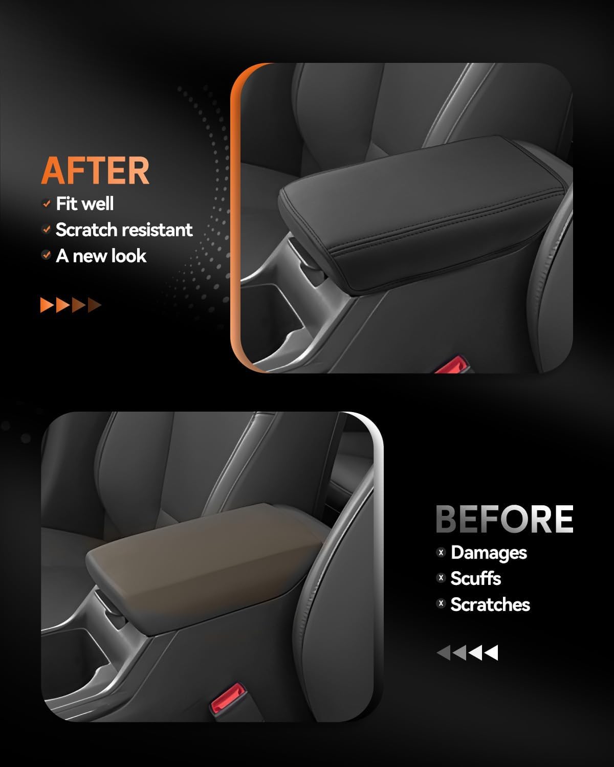 CDEFG for 2025 Kia K4 Center Console Cover Armrest Box Cover for K4 (LX, LXS, EX, GT-Line, GT-Line Turbo) 2025+ Accessories Console Arm Rest Protector