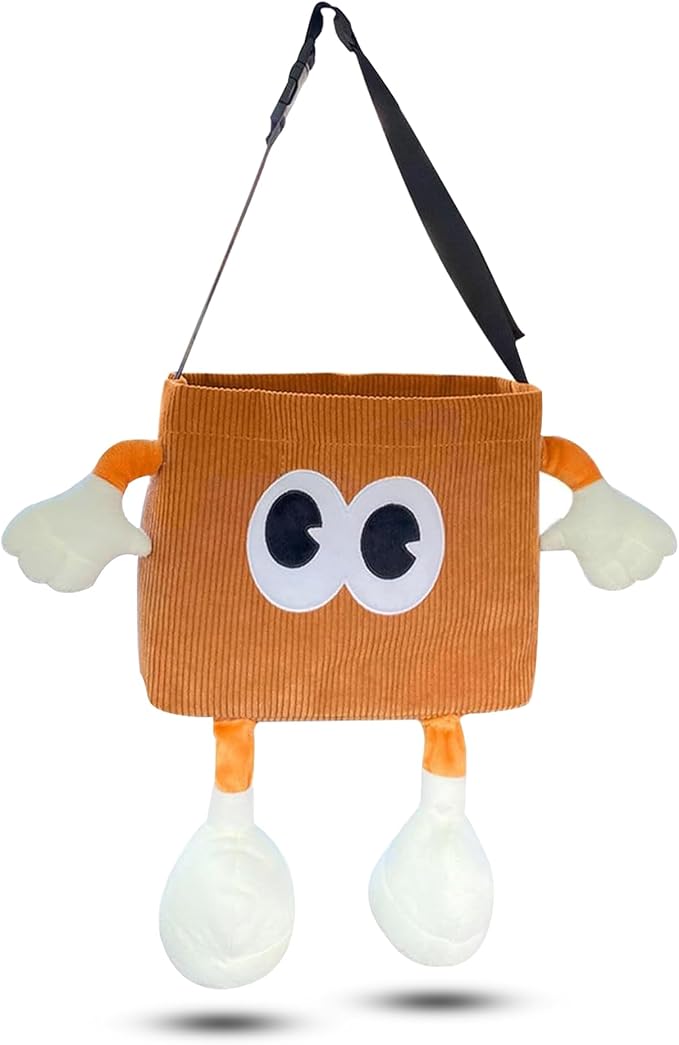 Hello Bro 2-in-1 Car Trash Can with Tissue Holder, Plush Design, Back Seat Organizer (Brown)