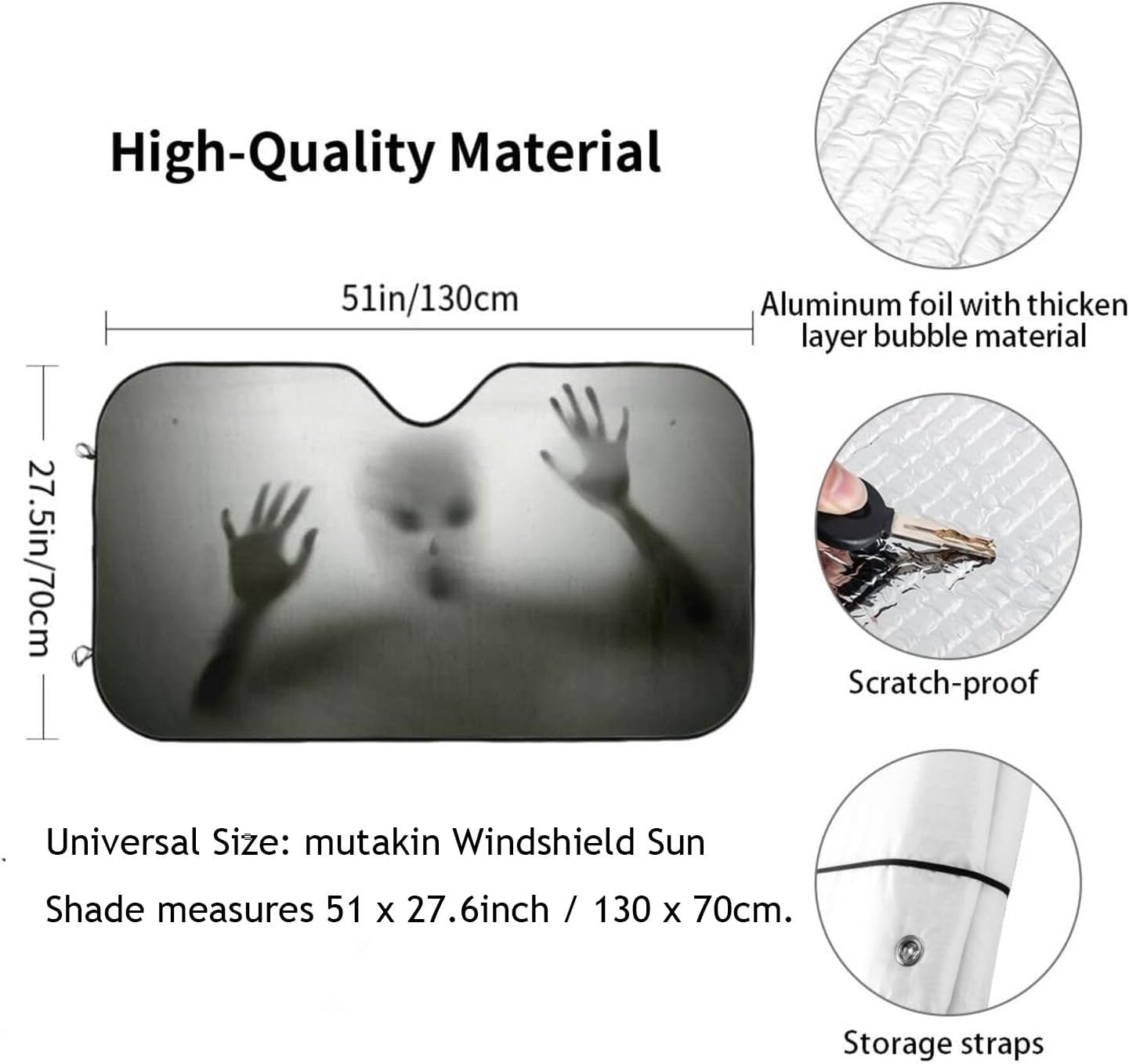Alien trapped Car Windshield Sunshade Front Window Sun Visor Protector Foldable Shield Cover for Truck SUV