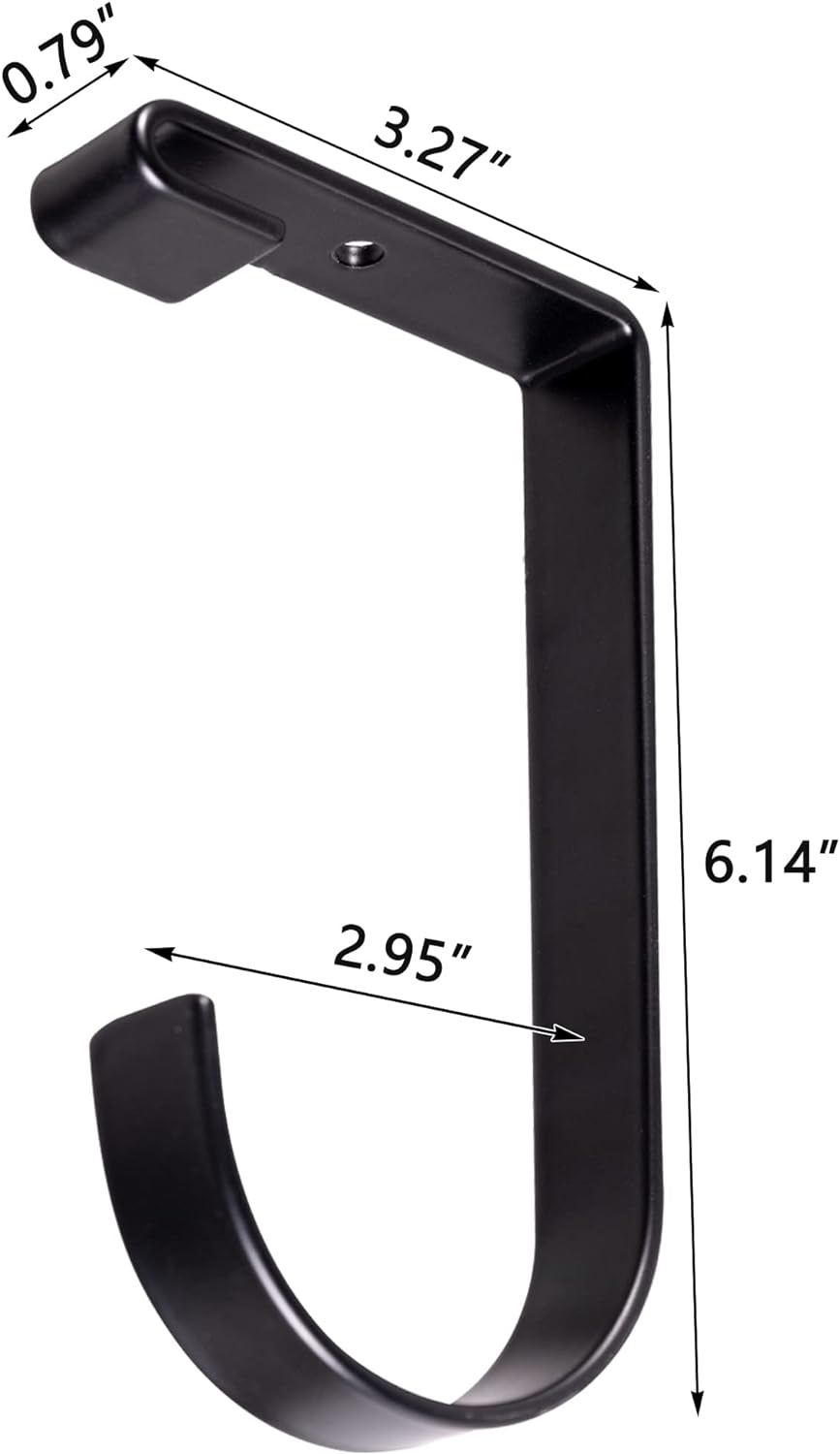 12-Pack Heavy Duty Add-On Storage Flat Hook Accessory for Garage Ceiling Storage Rack and Wall Shelving,Alloy Steel, Black-Suitable for FLEXINOUMTS Ceiling Storage Racks and Wall Shelves