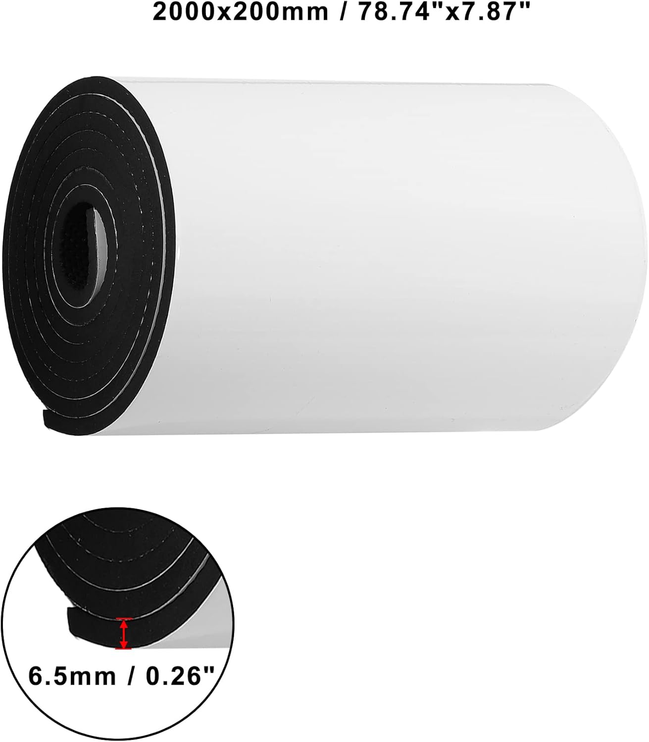 X AUTOHAUX 2000x200x6.5mm Car Garage Wall Guard Door Bumper Protector Anti Collision Waterproof Black