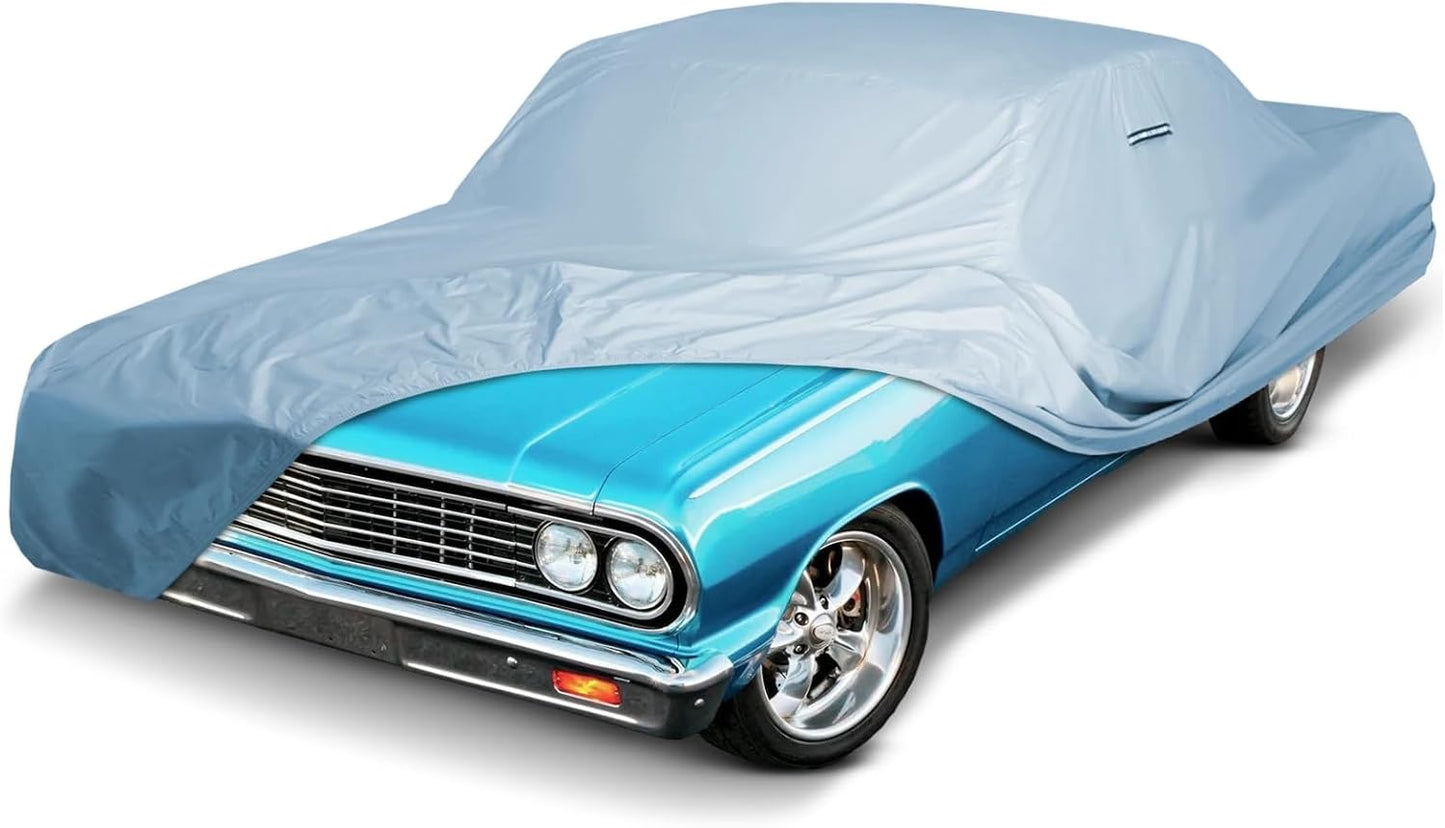 iCarCover Premium Car Cover for 1973-1977 Chevy Chevelle Wagon Heavy Duty Waterproof All Weather Automobiles Custom Fit Indoor Outdoor UV Snow Protection Covers with Straps and Bag
