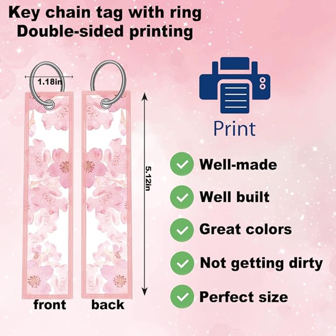 1pcs Pink Cherry Blossom Floral License Plate Frame for Women,Pink Sakura car Decorative tag Frames Girly,Japanese Cherry Blossom License Plate Cover Holder for Vehicle with car Keychain tag