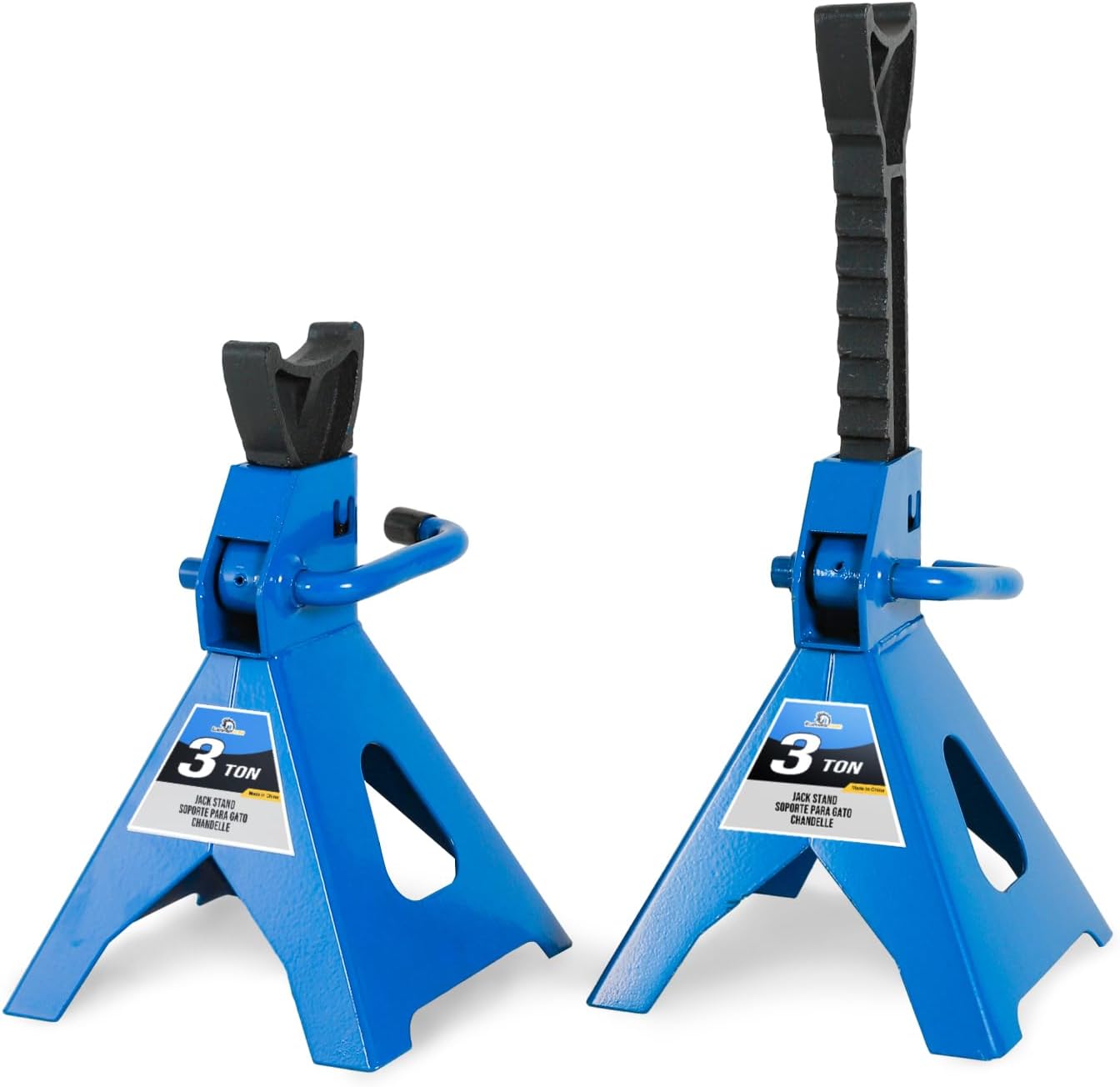 3 Ton (6,000 LBs) Automotive Jack Stands,Heavy Duty Steel Car Lifting Stand for Garages,Repair Shops,Adjustable Height 11.4"-16.8",1 Pair