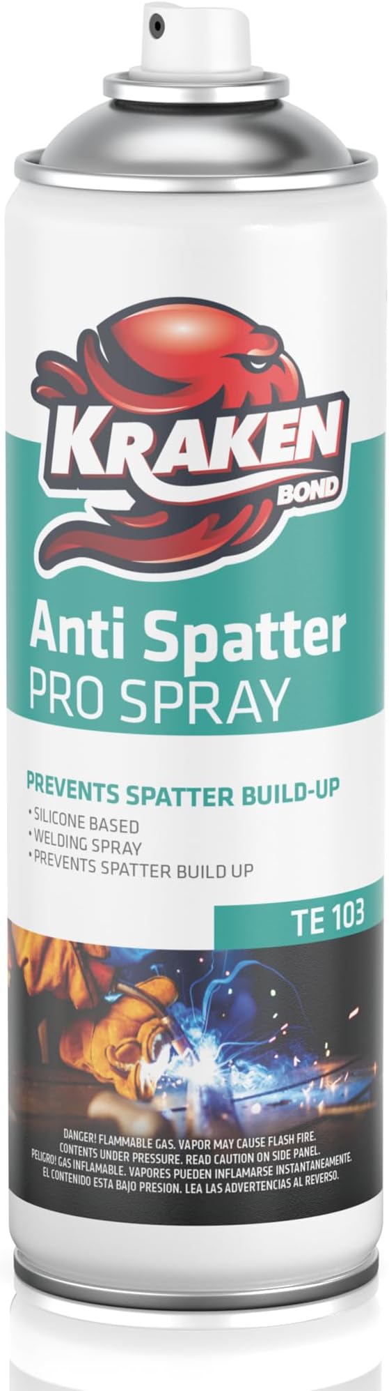 Kraken Bond Anti Spatter Welding Spray - (12x12oz) Anti-Splatter Aerosol Spray for MIG, TIG Tips, Protects Surfaces & Materials, Non-Flammable, Safe for Workpieces and Jigs, 12 Pack