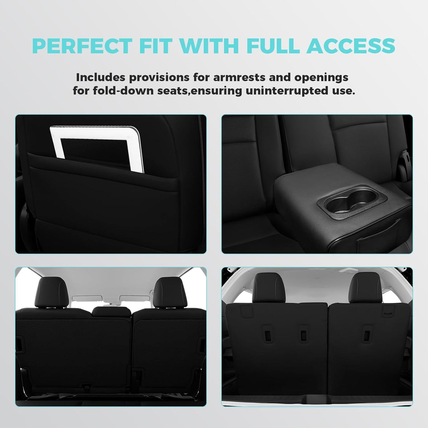 for Honda Pilot Seat Covers, Full Set Custom Car Seat Protectors Fit Pilot EX-L, Special Edition, Touring, Sport 2016 2017 2018 2019 2020 2021 2022 - 8 Seats, Full Coverage Waterproof, Black Red