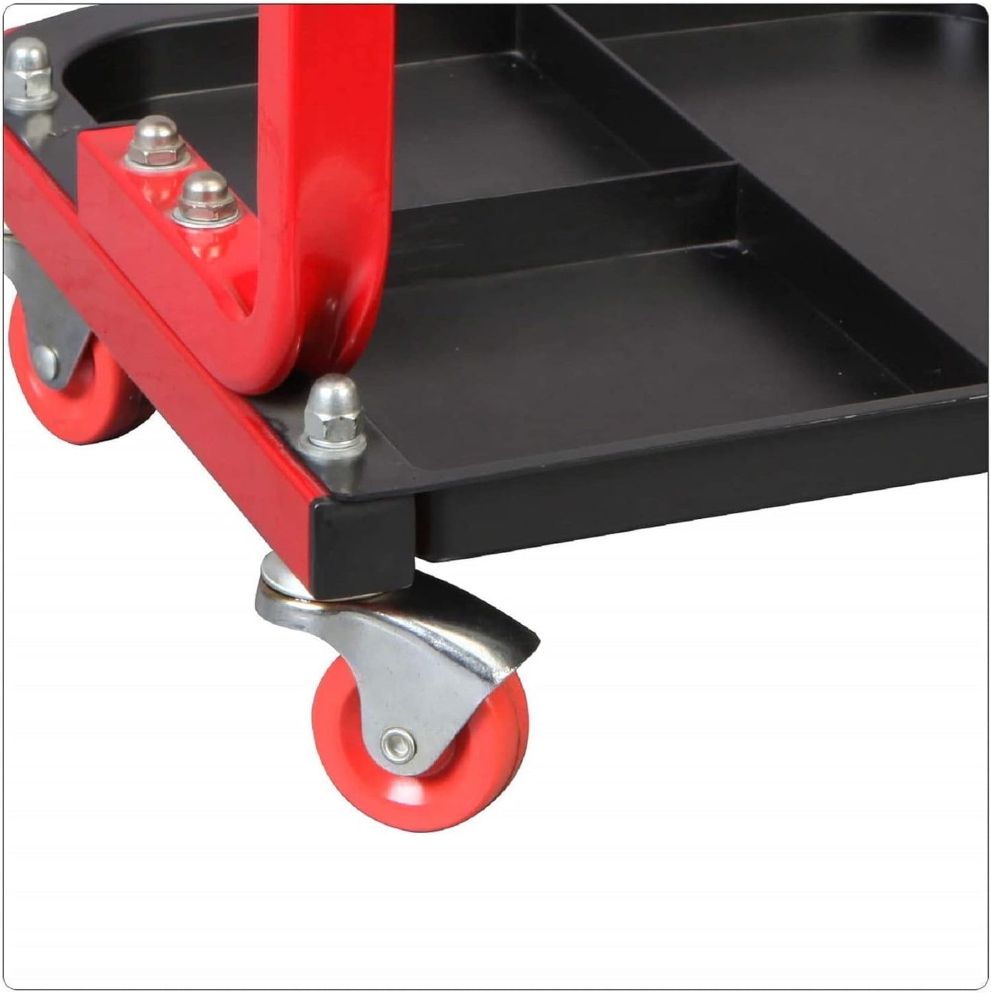 Torin Big RED TR6300-3 250lbs Red Rolling Automotive Creeper Garage/Shop Seat: Padded Mechanic Stool with Tool Large Tray Suitable for garages, Repair Shops