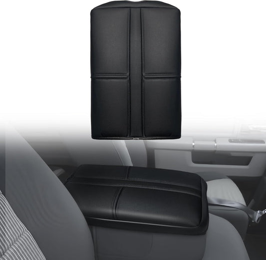 Muslogy Center Console Armrest Cover Compatible with Dodge Ram1500/2500/3500 2002-2012 Comfort Armrest Pad Arm Rest Cushion Vegan Leather Protector Regular Thick(Jump Seat ONLY)