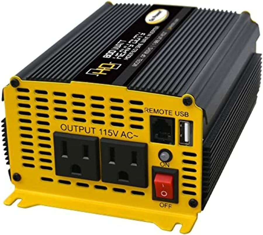 Go Power 80175 GP-800HD 800 Watt Heavy-Duty Modified Sine Wave Inverter, Black