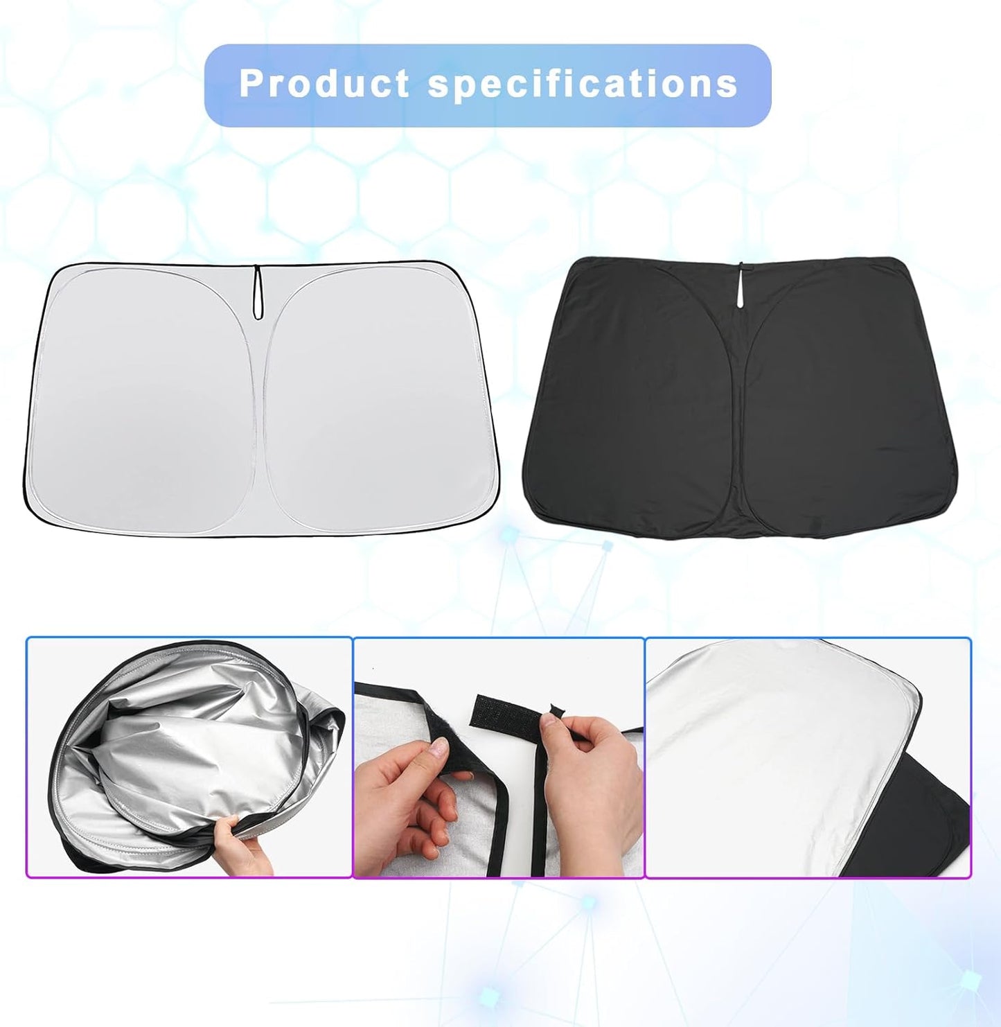 SXCY for 2025 2026 Toyota Camry Windshield Sunshade for 2025 2026 Toyota Camry Accessories 2025 2026 Camry Sunshade Foldable Sun Shield 2025 2026 Camry (LE/SE/XSE/XLE) Sun Shade Block UV Rays