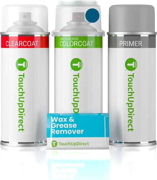 TouchUpDirect 8X7 Electric Storm Blue Compatible with Toyota Exact Match Touch Up Paint Aerosol - Preferred Kit