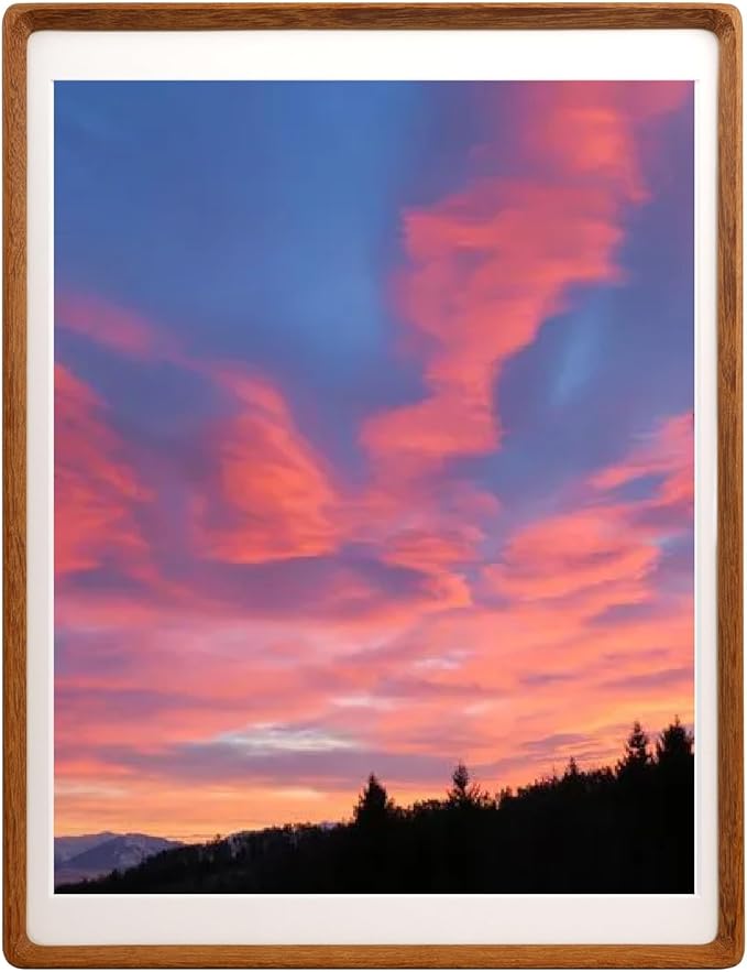Natural Wood Photo Frames Inspired Tabletop Picture Frame with Mat, Vertical or Horizontal Display (Teak, 18x24 matted to 16x20)