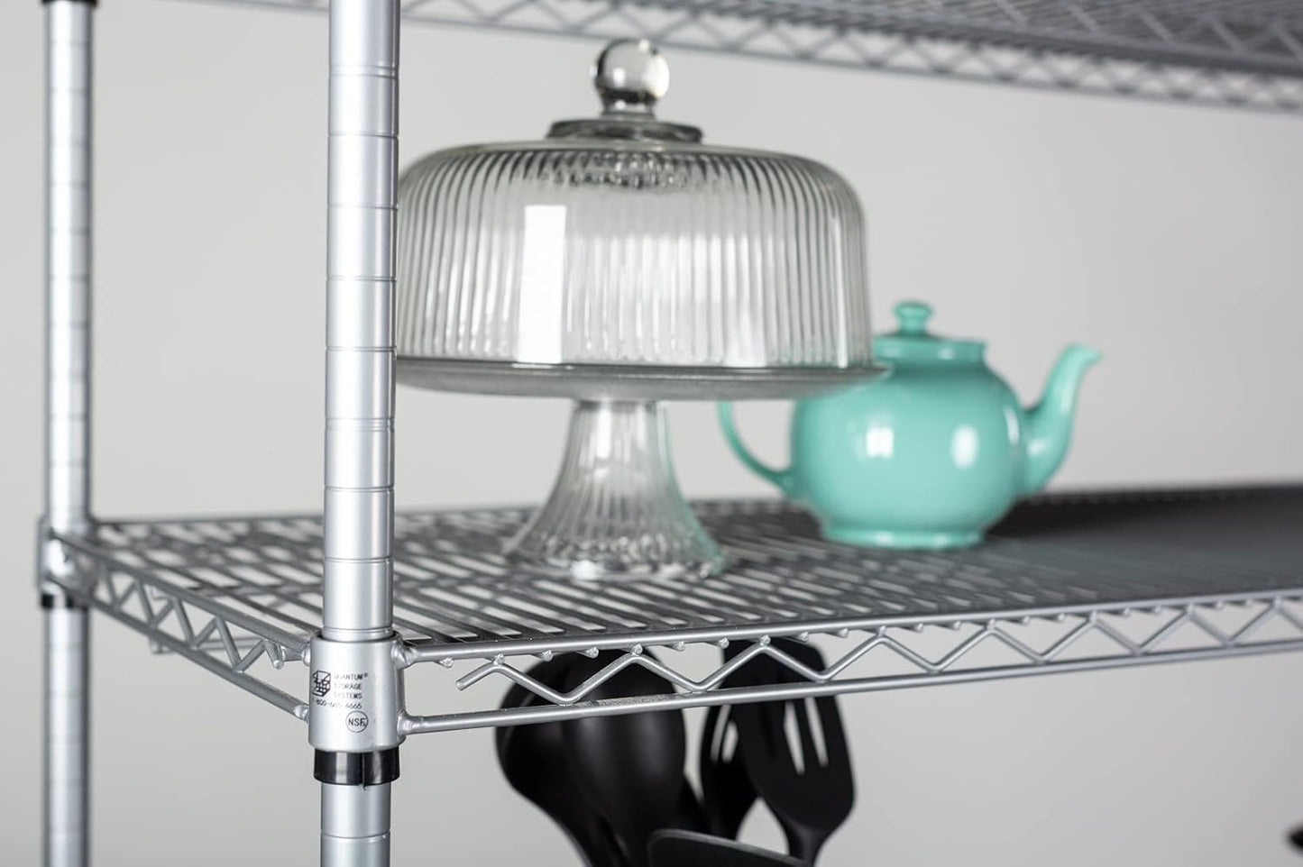 Omega 36" Deep x 72" Wide x 74" High 3 Tier Gray Starter Shelving Unit