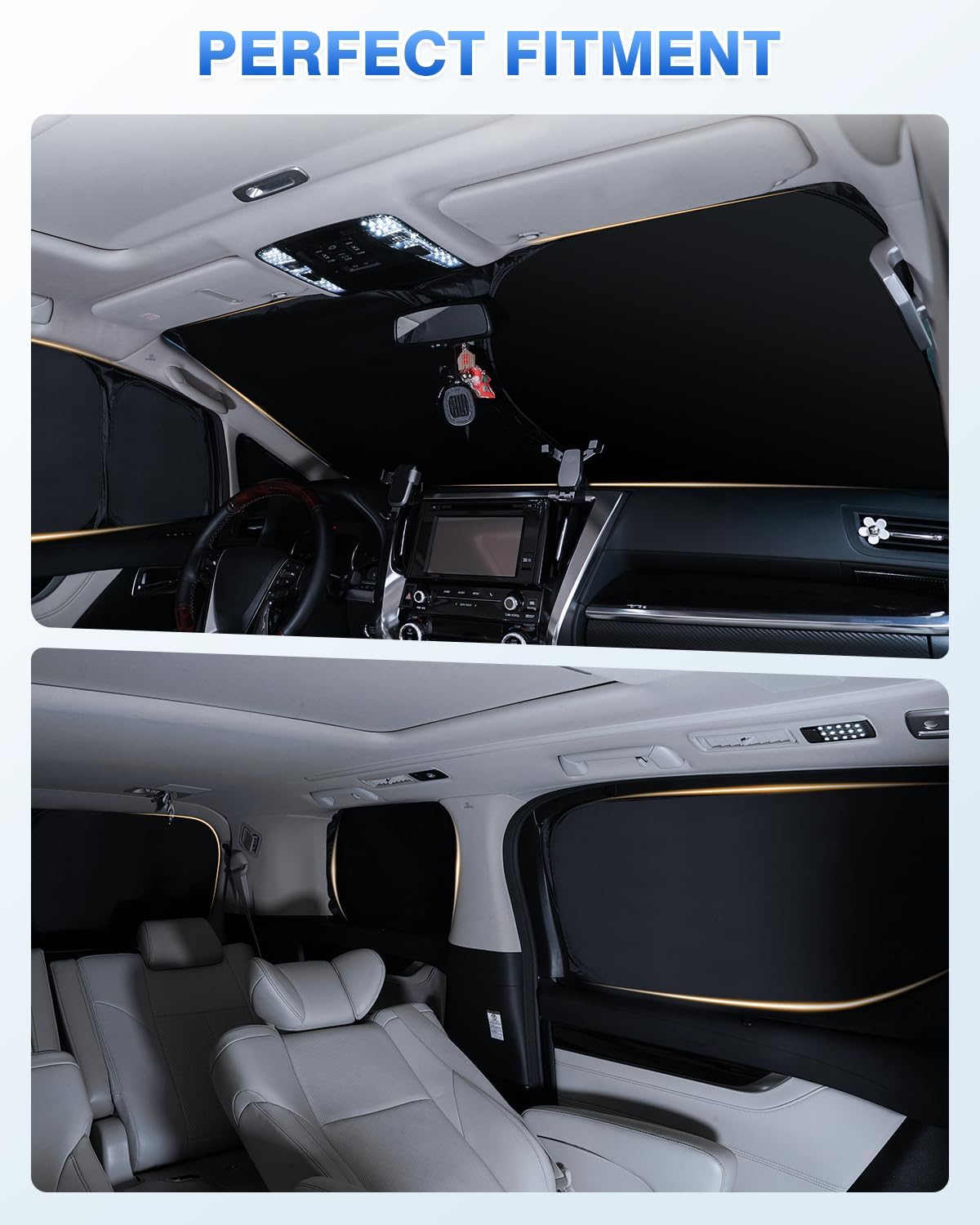 Sunshades for 2025 2026 Subaru Forester Accessories Windshield Sun Shade Side Rear Window Shade Cover Sun Visor Shield Privacy Protection Keep Vehicle Cool Black 8PCS