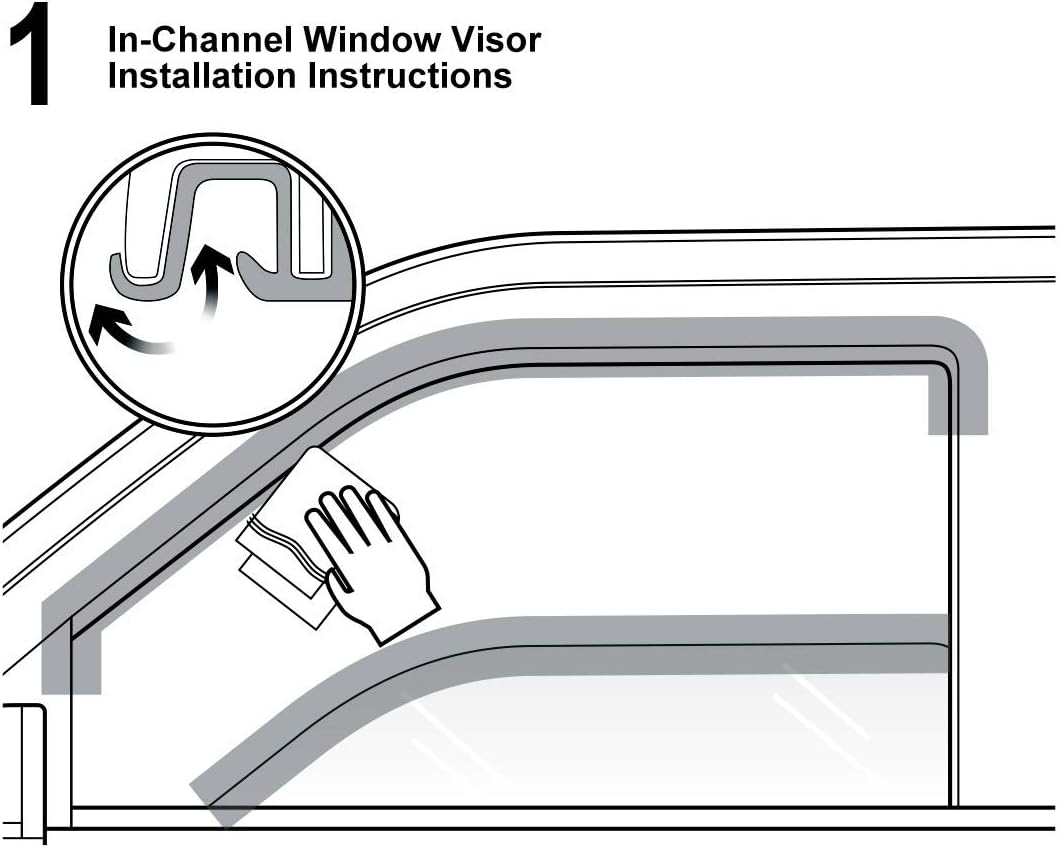 2pcs Compatible With 93-11 Ranger In Channel Style Sun Rain Guard Durable Side Window Wind Deflectors Dark Smoke Vent Window Visors