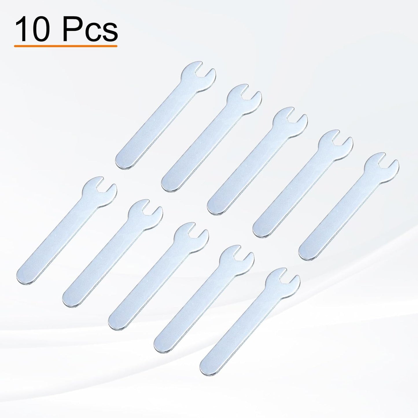 HARFINGTON 10pcs Small Wrench Open End Wrench 6x66x1.5mm Metric U-Shaped Single Open Ended Spanner Super Thin Small Flat Head Galvanizing Wrench for Automotive Repair Furniture Assembly