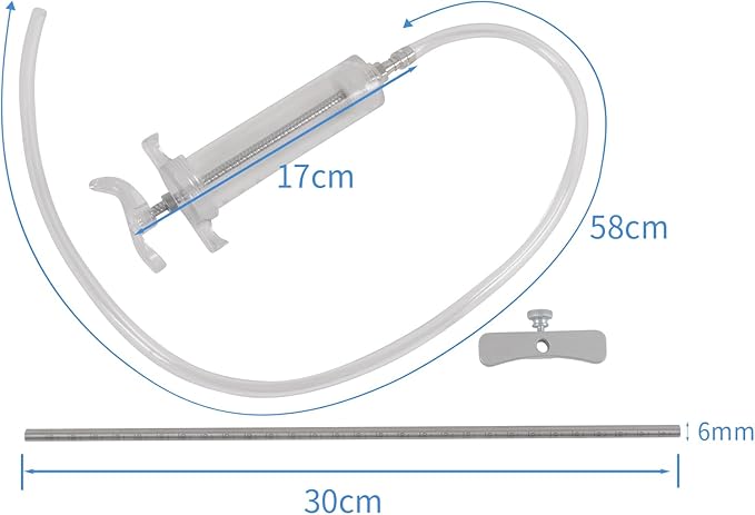 Motorcycle Fork Oil Level Tool, Upgraded Fork Oil Level Gauge Ergonomic Oil Syringe with Precision Wide Range Gauge, Precision Adjustable Tabs & Reinforced Tubing