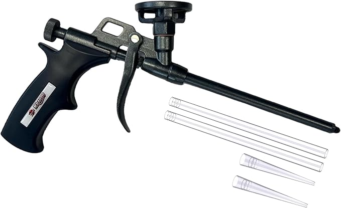 Kraken Bond PRO Foam Gun - 8 Inch Durable Spray Foam Dispensing Gun for Contractors & DIYers, PTFE Non-Stick Coating, Precision Nozzles Included, Versatile Spray Application for Insulation - 1 Pack