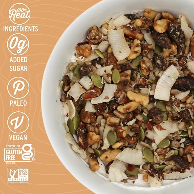 Wildway Keto Granola | Coconut Cashew | Grain-Free, Certified Gluten-Free Cereal | Vegan, Low Carb | No Sugar Added | Paleo-Friendly | Non-GMO Fruit & Nut Clusters | Nutrient-Rich Snack, 8 oz