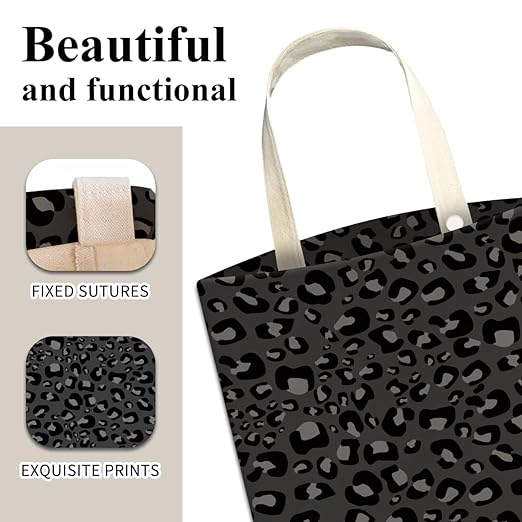 Car Trash Can, Cute Car Trash Bag, Hanging Car Organizer and Storage Bag, Trash Bin for Car Accessories, Vehicle, Travelling, Camping Black Leopard Skin