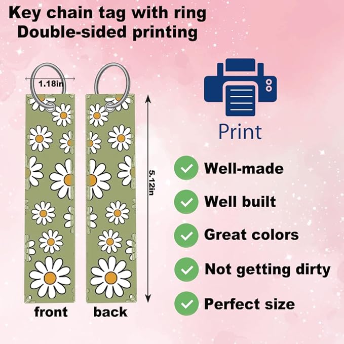 2pcs Retro Daisy Flowers Floral License Plate Frame for Women,Lime Green Vintage Plant car Decorative tag Frames Girly,Cute Green Floral License Plate Cover Holder for Vehicle with car Keychain tag