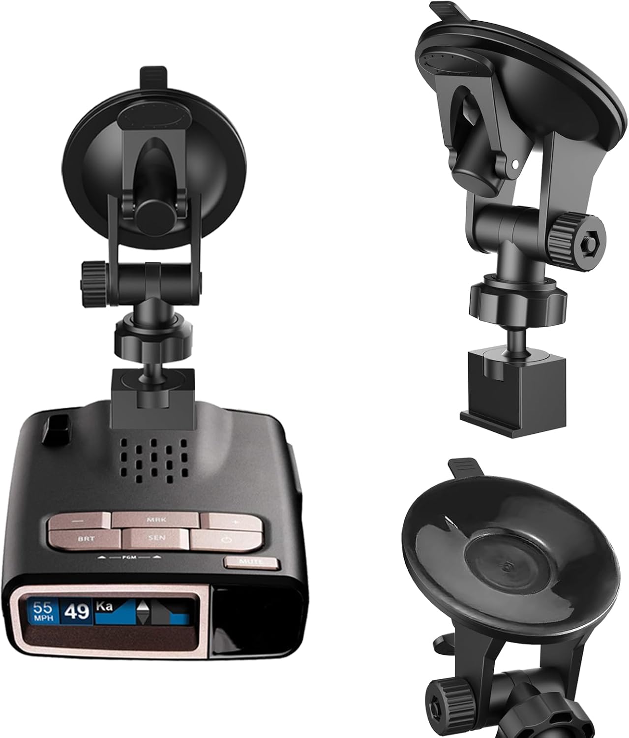 Suitable for Escort IX、IXc、Max 3、Max360C、360MarkII、2020 Max 360 Super Suction Windshield Radar Detector Suction Mount (Used to Connect Ez Magnet to Radar)