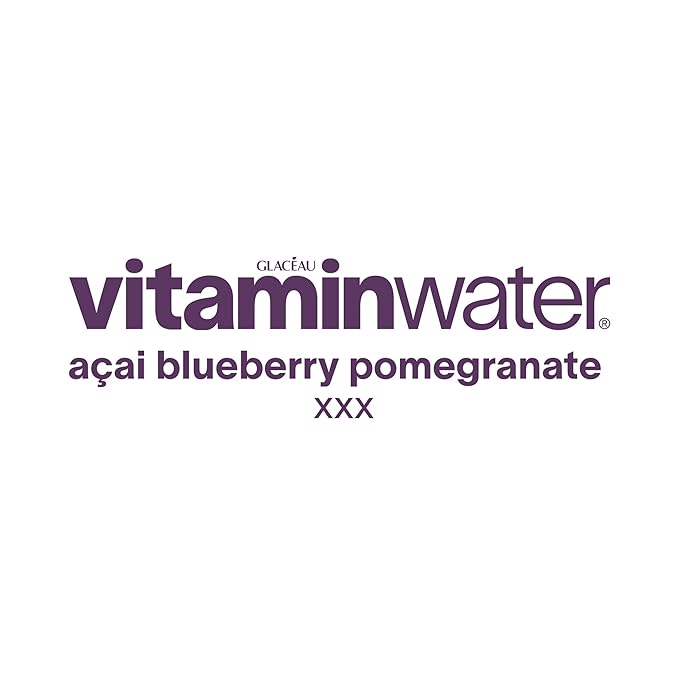 vitaminwater XXX Acai-Blueberry-Pomegranate Zero Sugar, Flavored Water Beverage, 20 fl oz Bottles, 12 Pack