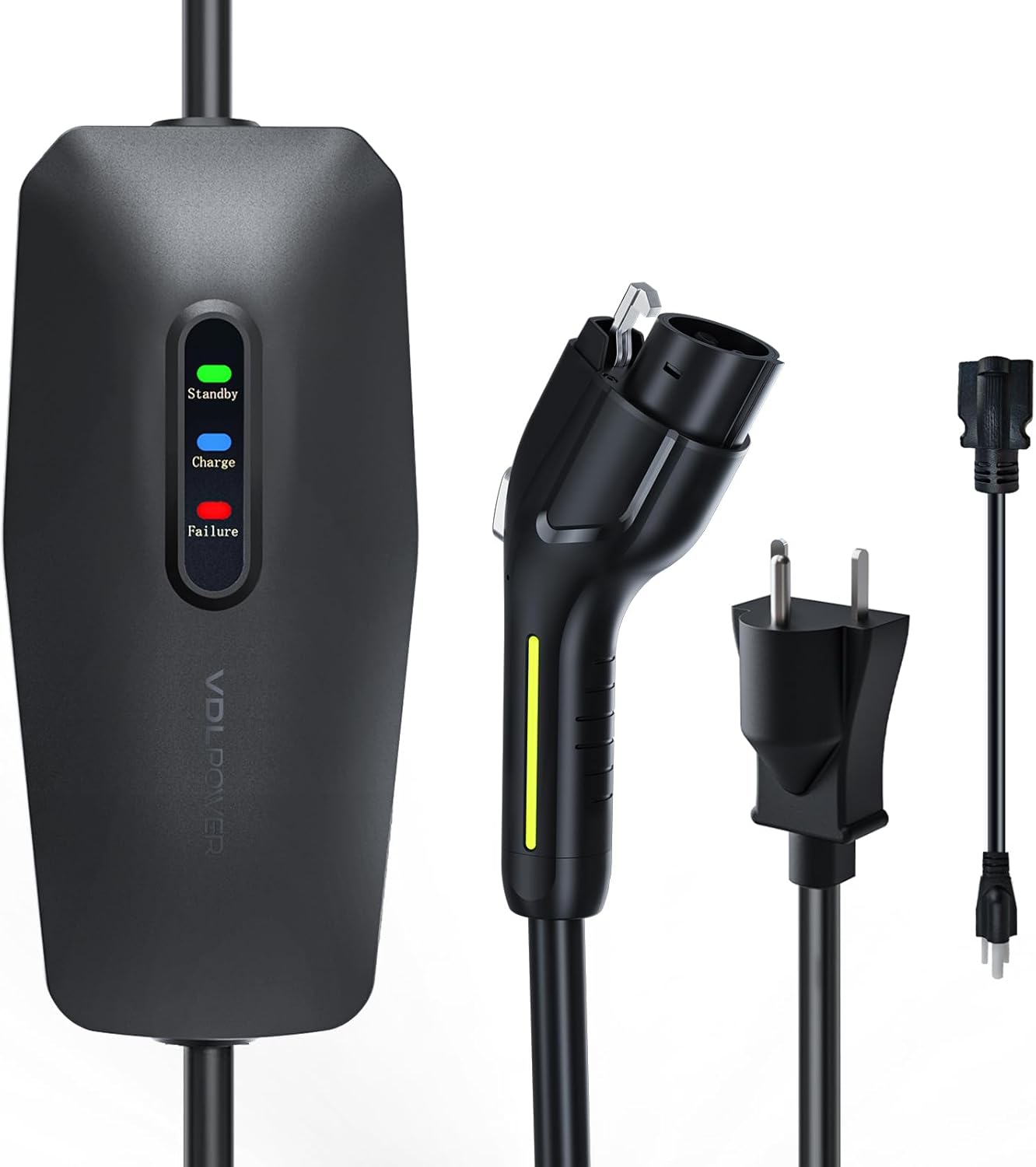 Level 1&2 EV Charger, Electric Vehicle Portable Charger with 20FT Cable, 3.5KW 16Amp Home EV Car Charging Station, 110V-240V NEMA 6-20 & NEMA 5-15 Plug Adapter, for All SAE J1772