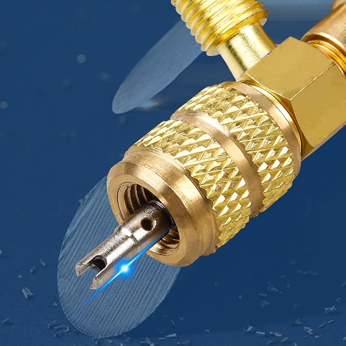 Valve Core Remover Tool - Dual Size SAE 1/4 & 5/16 Port Valve Core Remover/Installer Exclusive for Home HVAC (R22 R12 R407 R32 R404 R410A R600 Compatible, Not for A/C Use) with 20 PCS Valve Cores