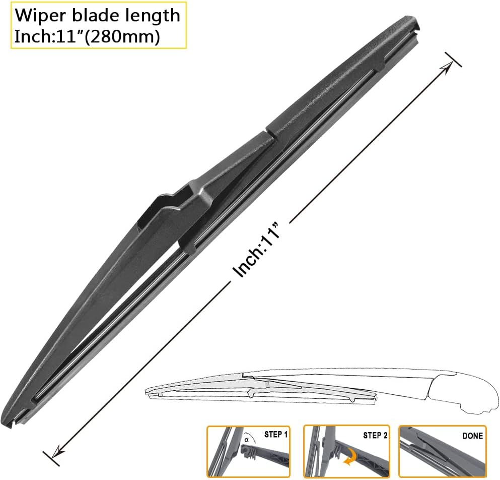 AUTOBOO 22"+21" Windshield Wipers with 11" Rear Wiper Blade Sets Replacement for Jeep Grand Cherokee 2014 2015 2016 2017 2018 2019 2020 2021-Original Factory Quality (Pack of 3)