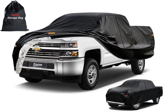 Kayme Truck Cover Custom Fit Chevrolet Silverado 2500HD(2020-2025) Regular Cab LB. Full Exterior Heavy Duty Outdoor Pickup Truck Car Cover Waterproof All Weather.Car Tarp for Sun Dust Protection.