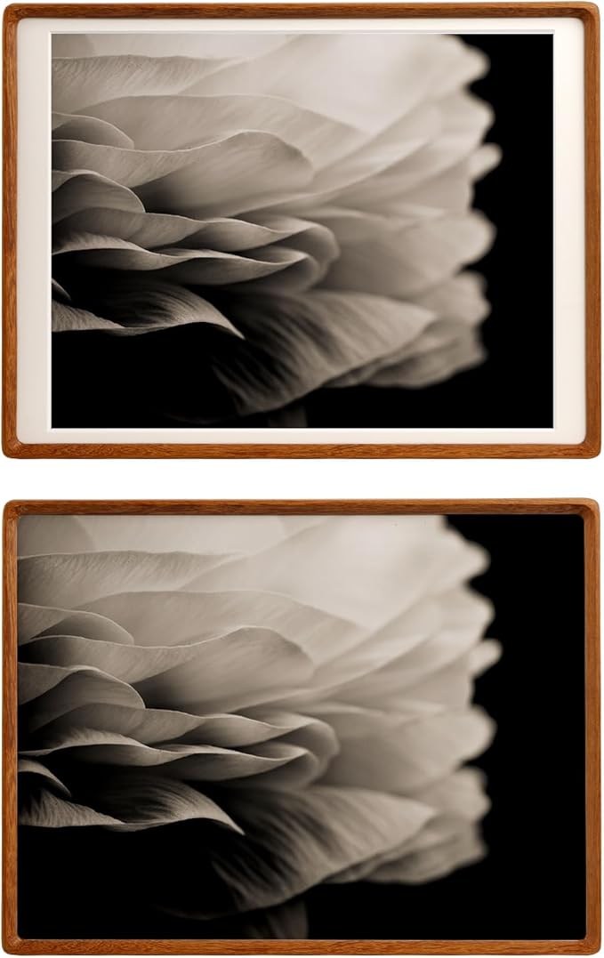 Natural Wood Photo Frames Inspired Tabletop Picture Frame with Mat, Vertical or Horizontal Display (Teak, 18x24 matted to 16x20)
