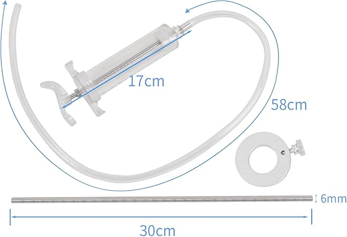 Motorcycle Fork Oil Level Tool, Upgraded Fork Oil Level Gauge Measuring tool Ergonomic Oil Syringe with 300mm Gauge, Precision Adjustable Ring & Reinforced Tubing (Type C)