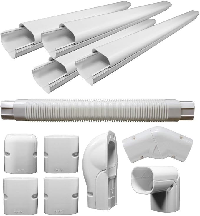 Pioneer Decorative PVC Wide Line Cover Kit for Mini Split Air Conditioners and Heat Pumps