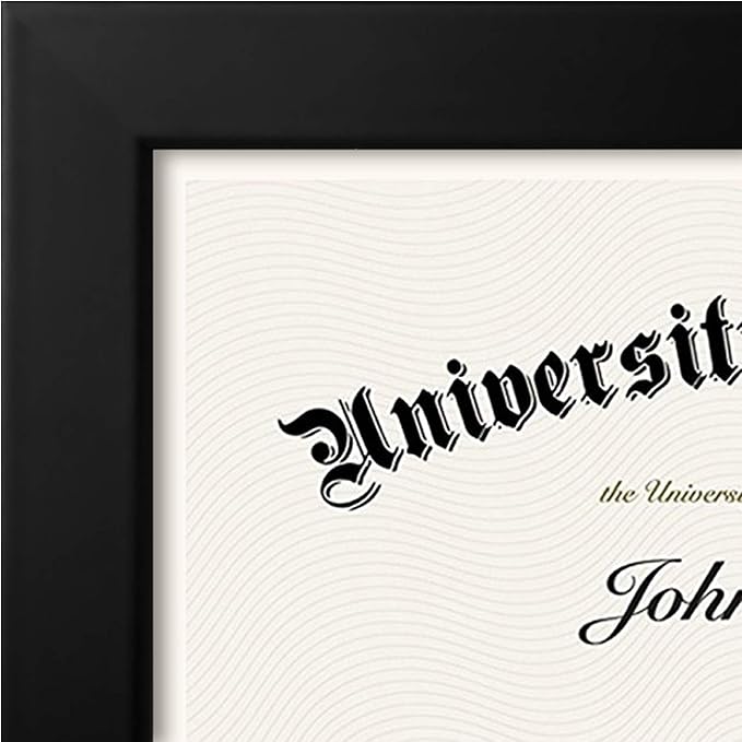 Americanflat 8.5x11 Diploma Frame in Black with Shatter Resistant Glass - Horizontal and Vertical Formats for Wall and Tabletop