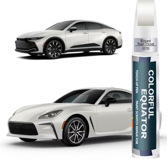 070 Blizzard Pearl Tricoat Touch Up Paint for Toyota, Car Paint Pen Scratch Repair Two-In-One Touch Up Paint, Premium Car Scratch Remover for Deep Scratches
