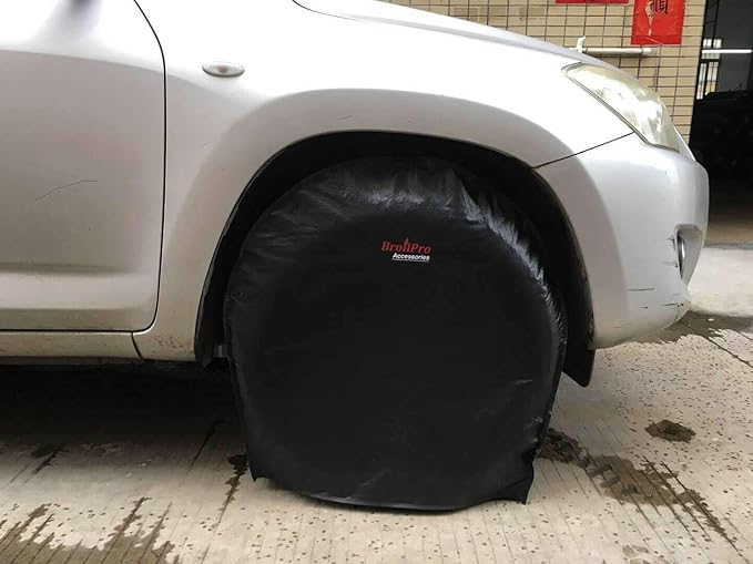 Tire Cover Set of 2PCS Waterproof Sun Protectors for RV, Camper, Trailer, Truck Fits 33"-35" Tire Diameter