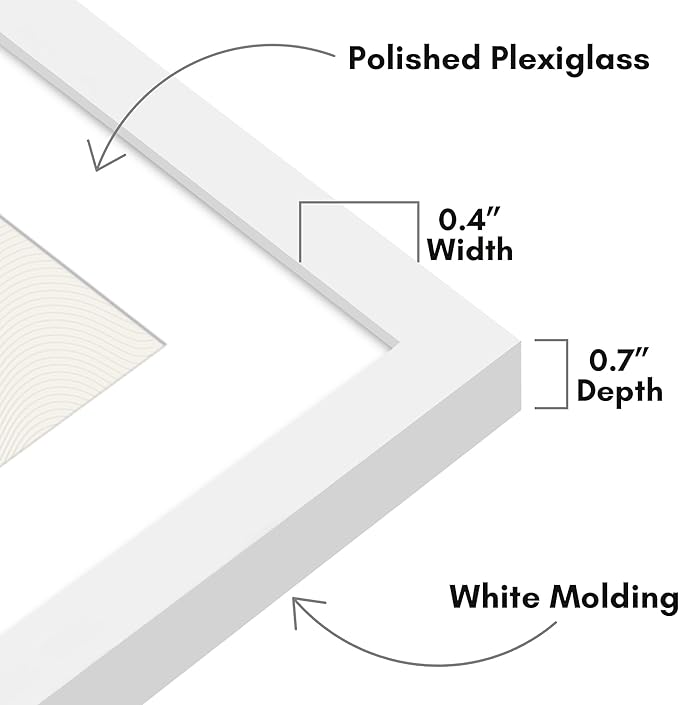 Americanflat 11.5x14 Diploma Frame with Shatter-Resistant Glass - Use as 8.5x11 Frame with Mat or Display 11.5x14 Document Without Mat - Legacy Collection - Certificate Frames for Wall - White