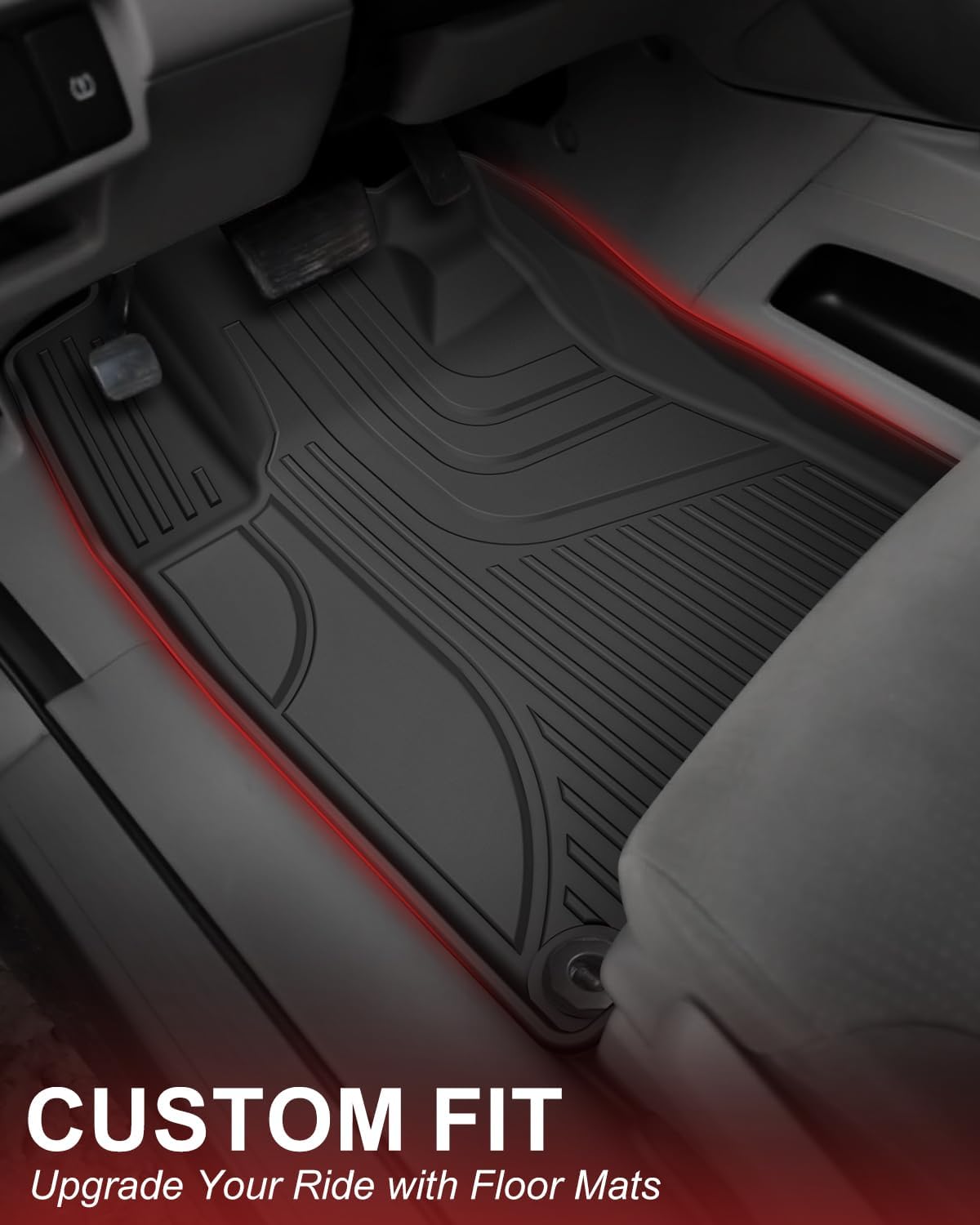 Floor Mats & Cargo Liner Fit for Honda CRV CR-V 2012-2016 LX, SE & EX (Not Fit EX-L & Touring Models) - All Weather Protection Car Floor Liners with Trunk Mat - 1st and 2nd Row Full Set Car Mats Black